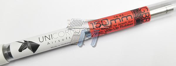 Unicorn Nitroflon Coating 6.03mm Ultimate Precision Inner Barrel For GBB (TM / WE / VFC)(150mm) - Click Image to Close